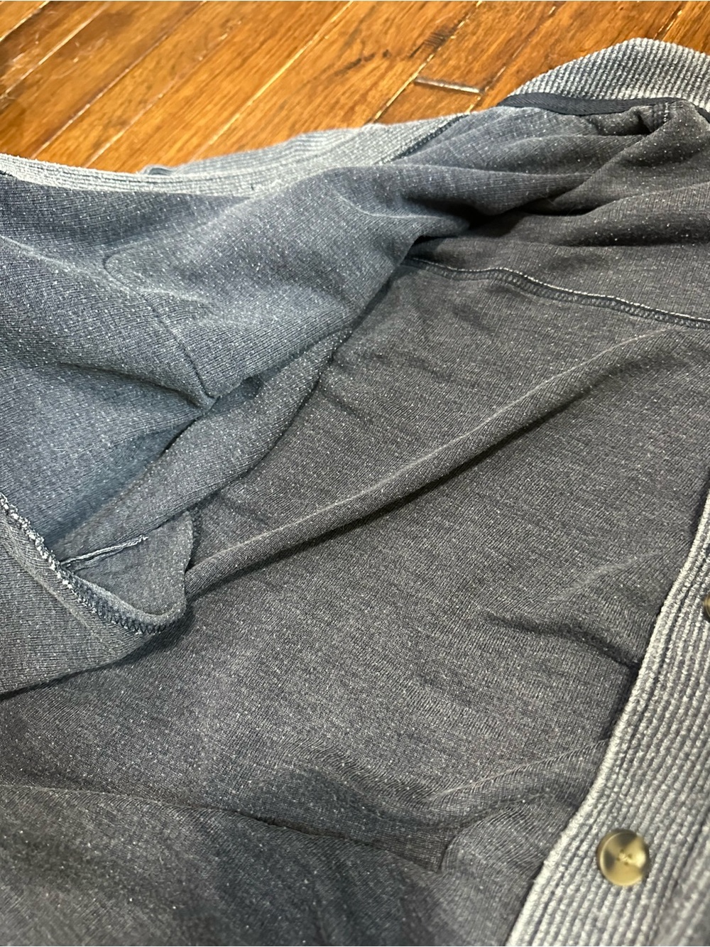 Thread & Supply Ribbed Blue Shacket Size Large - Picture 4 of 5